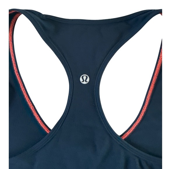 Lululemon Cool Racerback Athletic Tank Top Navy Blue Long Length Size 8-10 - Picture 5 of 5
